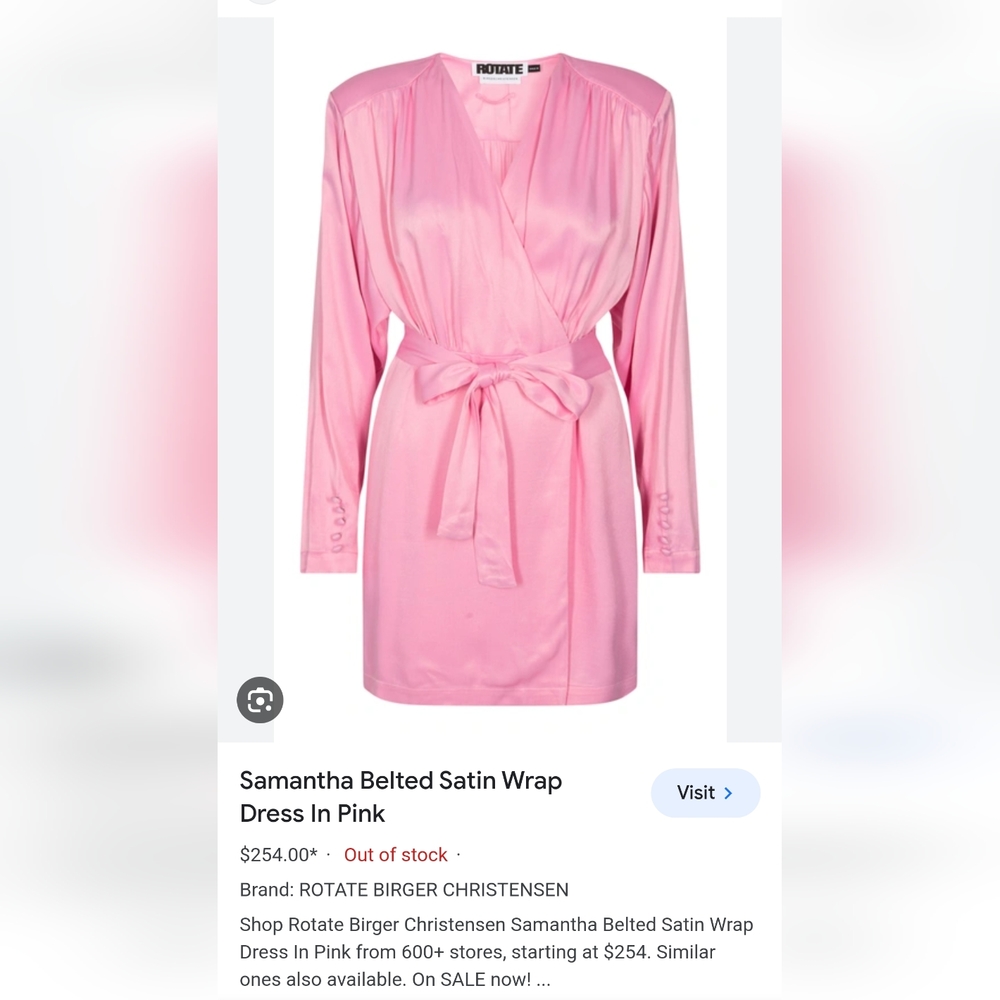 Nwt Rotate Birger Christensen Samantha Dress